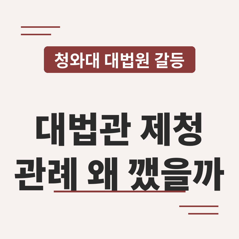 2026 대법관 서면 제청 관례 파기, 청와대와 무슨 갈등 있었나요