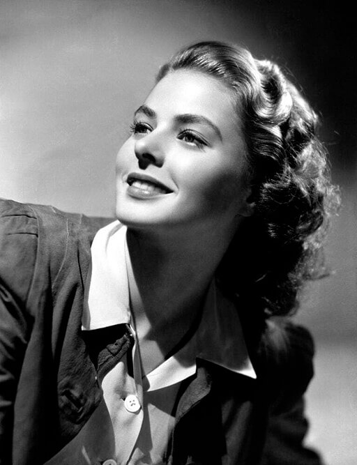 Ingrid Bergman (1940, Wikimedia Commons)
