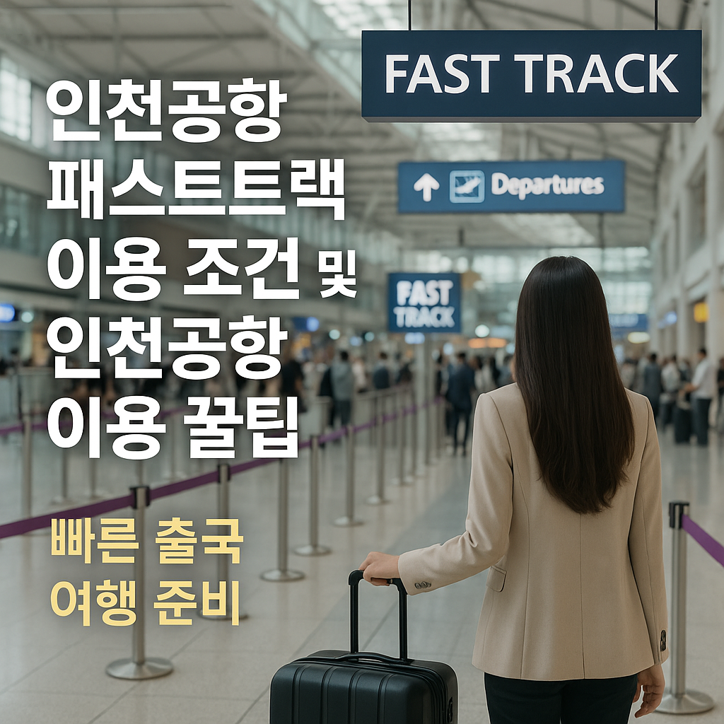 인천공항 패스트트랙 이용 조건 및 인천공항 이용 꿀팁