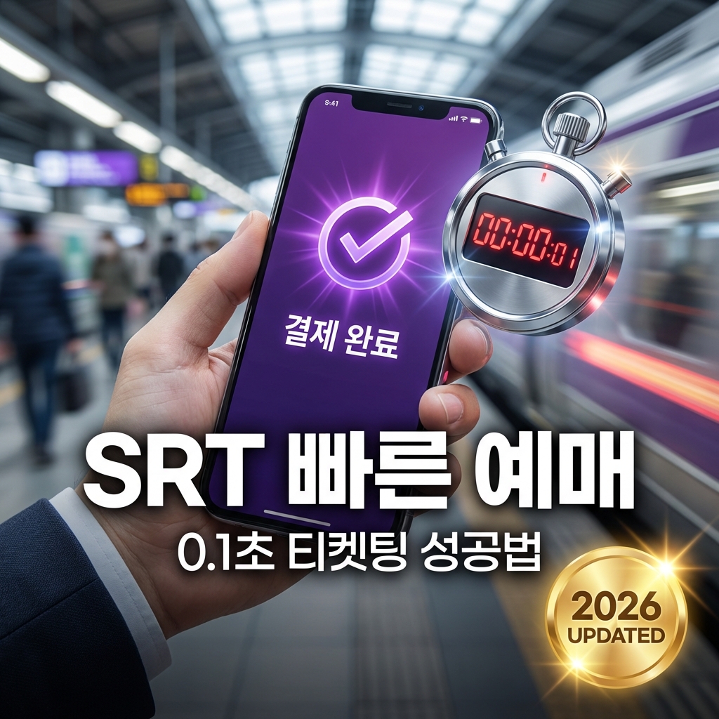 2026-SRT-빠른예매-간편결제-바이오인증-티켓팅-성공꿀팁-썸네일