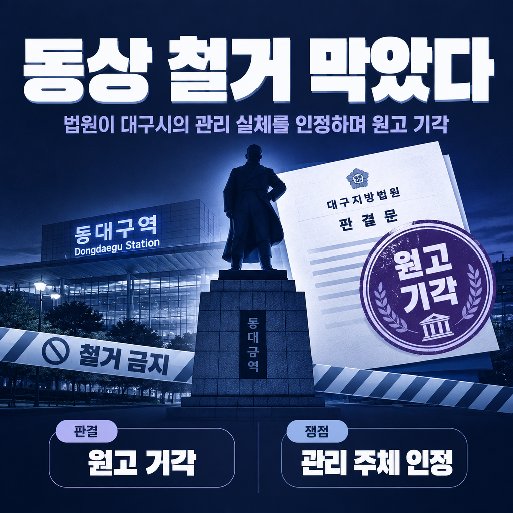 동상 철거 막았다