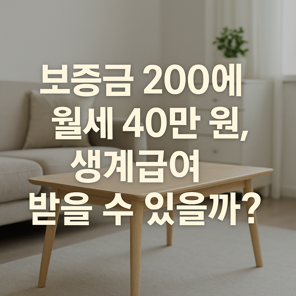 생계급여