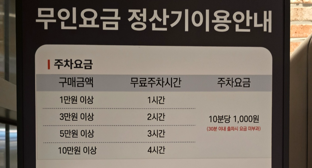 주차이용가격