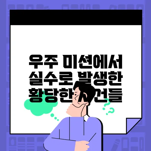 우주 미션에서 실수로 발생한 황당한 사건들