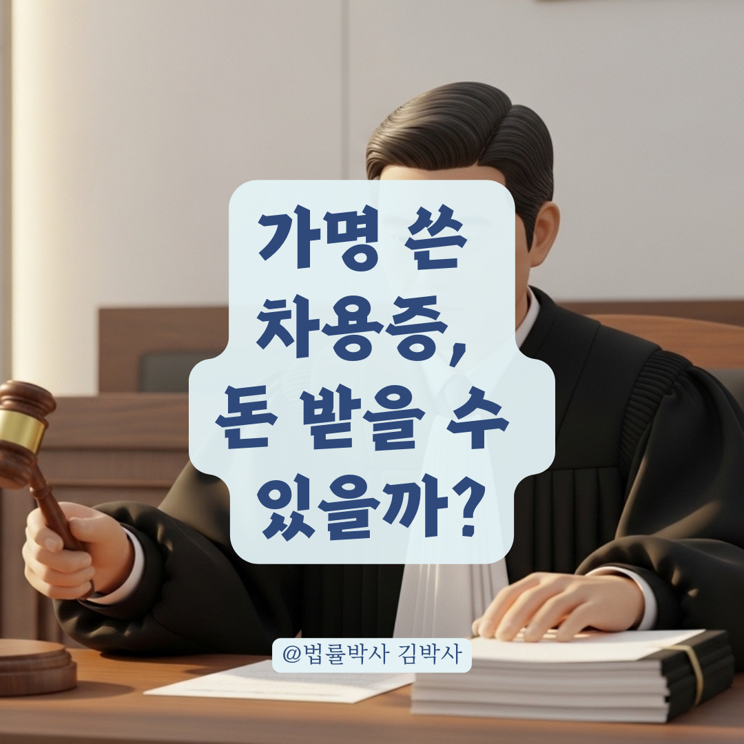 실명 아닌 가명 적힌 차용증, 법적 효력과 소송 가능성 판단은?