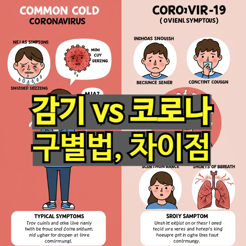감기 코로나 구별법, 증상 차이점