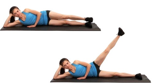 사이드 레그 리프트 자세