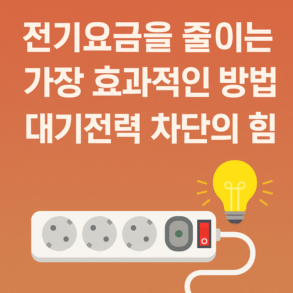전기요금을 줄이는 가장 효과적인 방법 대기전력 차단의 힘