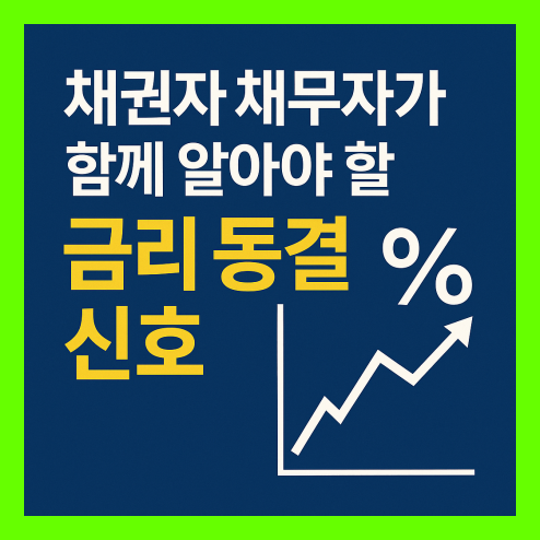 채권자 채무자가 함께 알아야 할 금리 동결의 신호