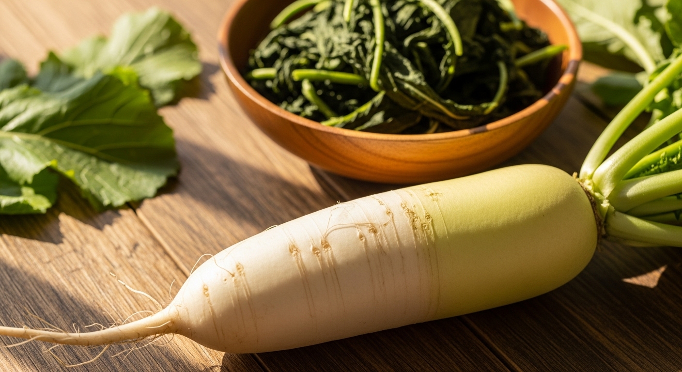 겨울무 효능: '동삼'이라 불리는 천연 소화제 껍질 버릴 수 없는 이유는?