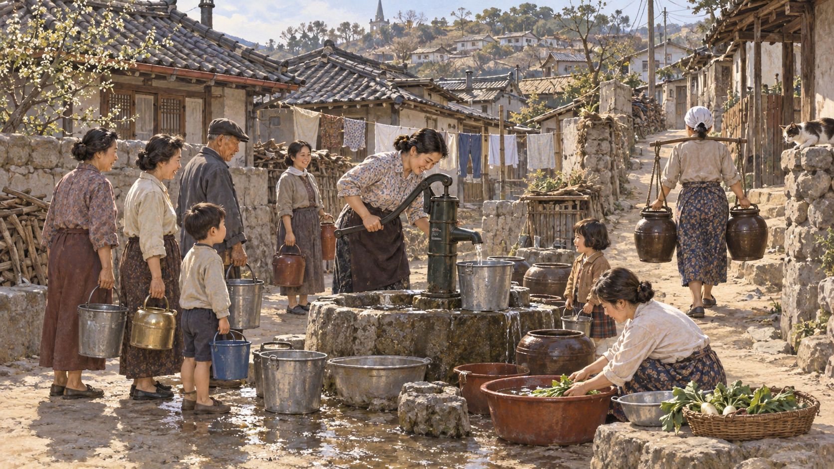 수돗물이 귀했던 시절의 대한민국