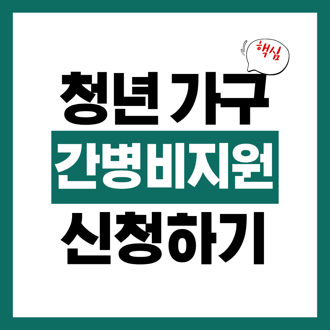 청년 1인 가구 간병비 지원 제도 알아보고 바로 신청하기