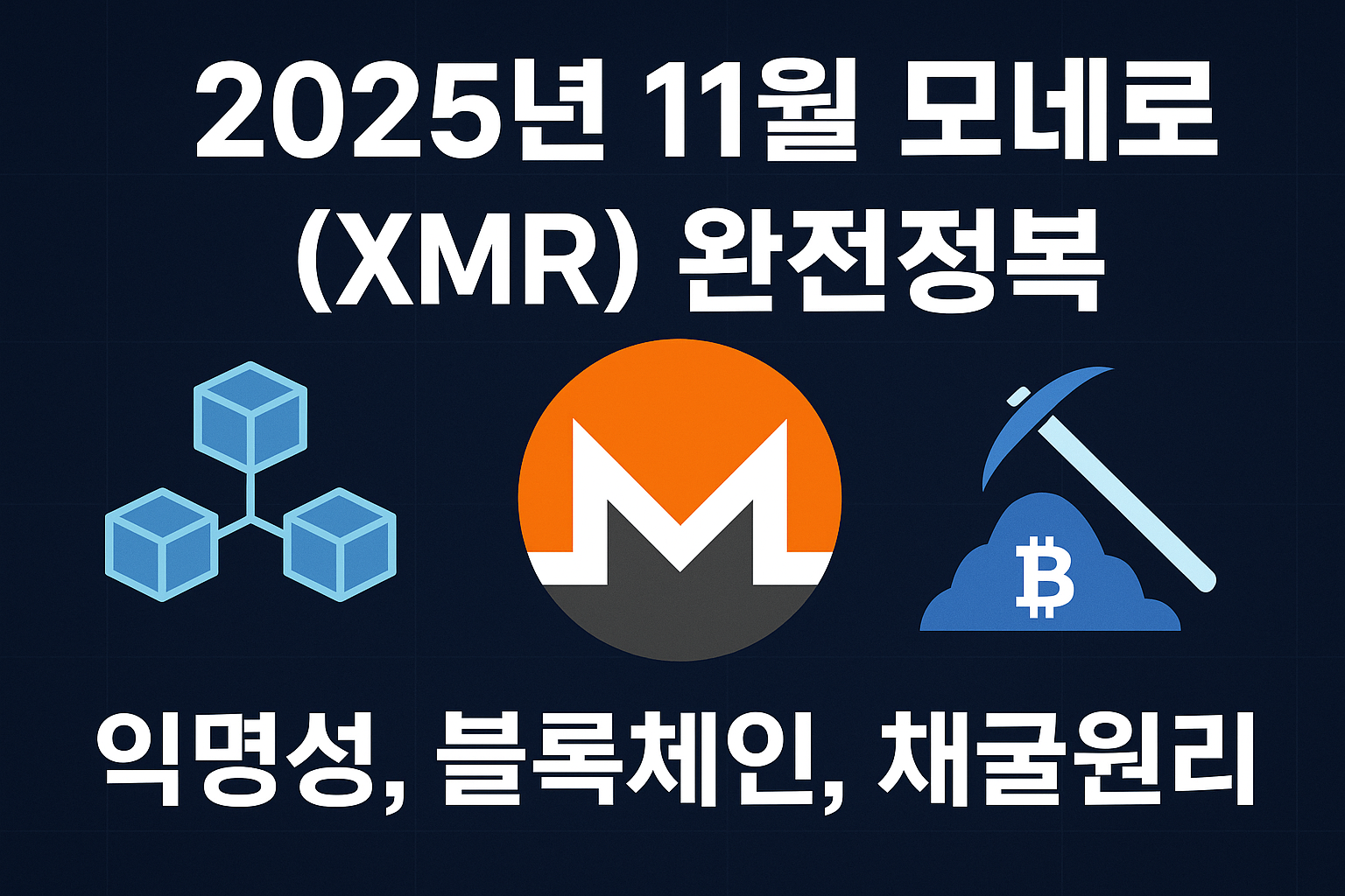 2025년 11월 모네로(XMR) 완전정복 (익명성, 블록체인, 채굴원리) 이미지