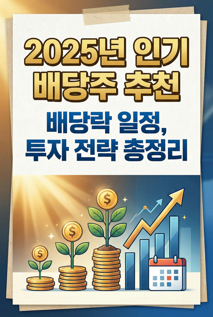 2025년 인기 배당주 추천, 배당락 일정, 투자 전략 총정리