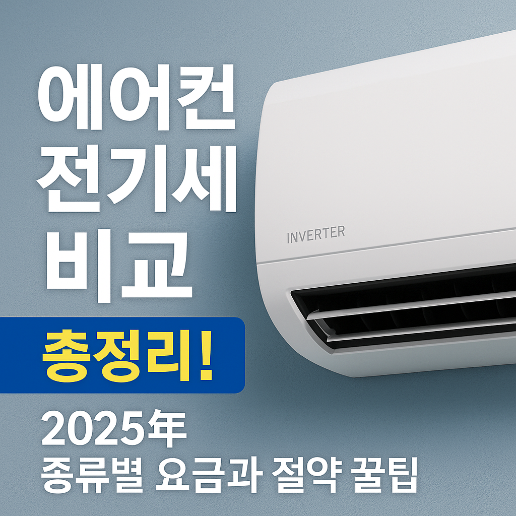 에어컨 전기세 비교 총정리! 2025년 종류별 요금과 절약 꿀팁