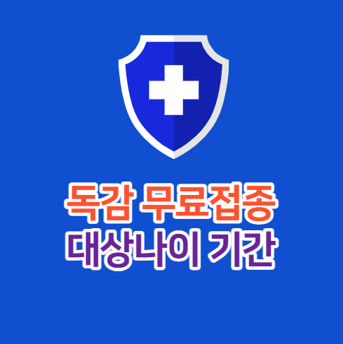 독감 무료접종 대상나이 기간(예방접종도우미)