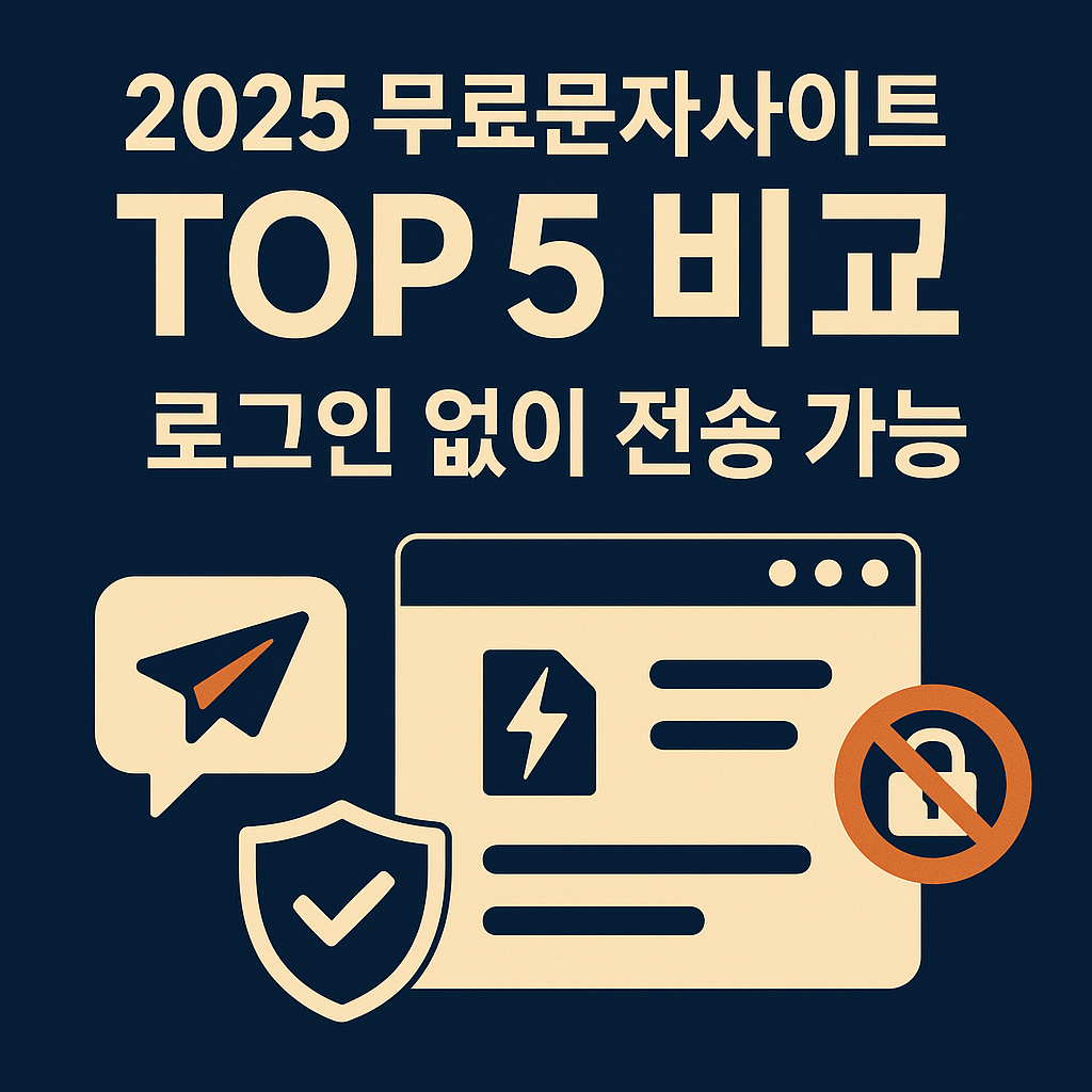 2025 무료문자사이트 TOP 5 비교: 로그인 없이도 전송 가능한 곳
