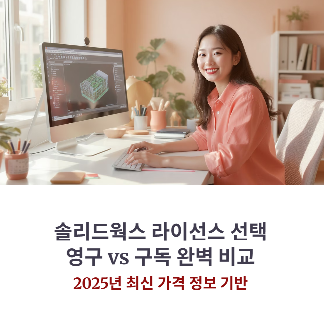 솔리드웍스 가격, 영구 라이선스 vs 구독(Standard/Professional) 최종 비교