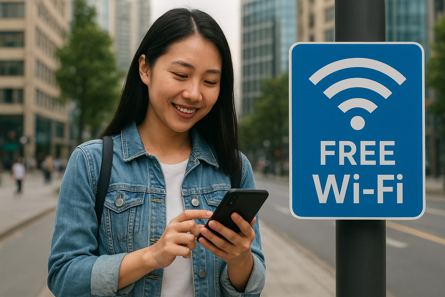 여행을 하면서 공공와이파이 사용과 관련한 이미지 사진