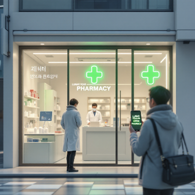 설명절연휴 문여는 약국 이미지