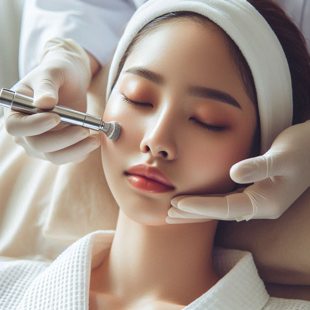 피부 안티에이징 관리중인 여성