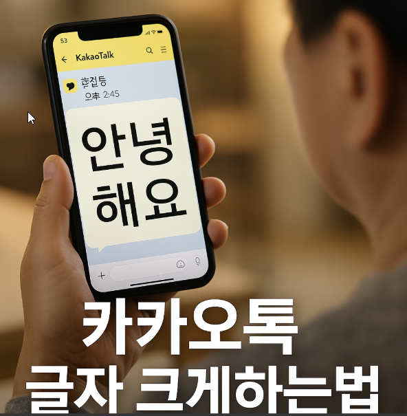 카카오톡 글자 크게하는법