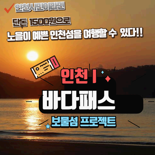 인천 바다 패스 완전 정복