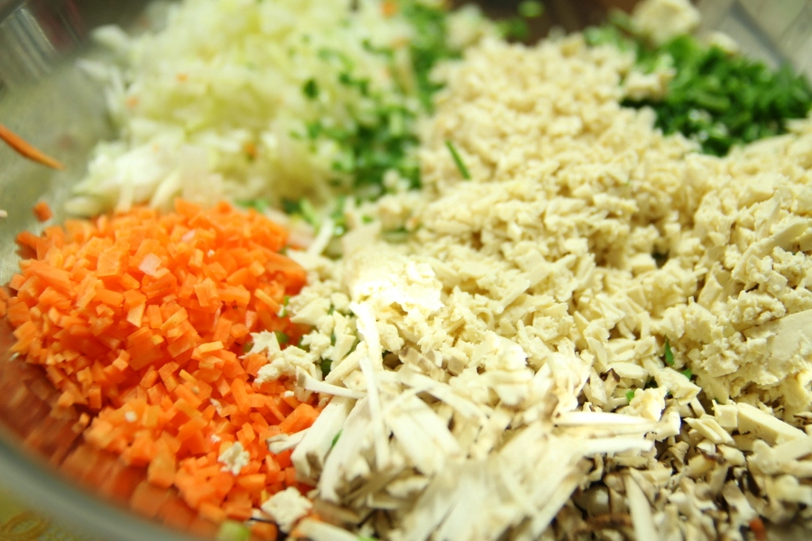 동그랑땡 재료 손질 상태