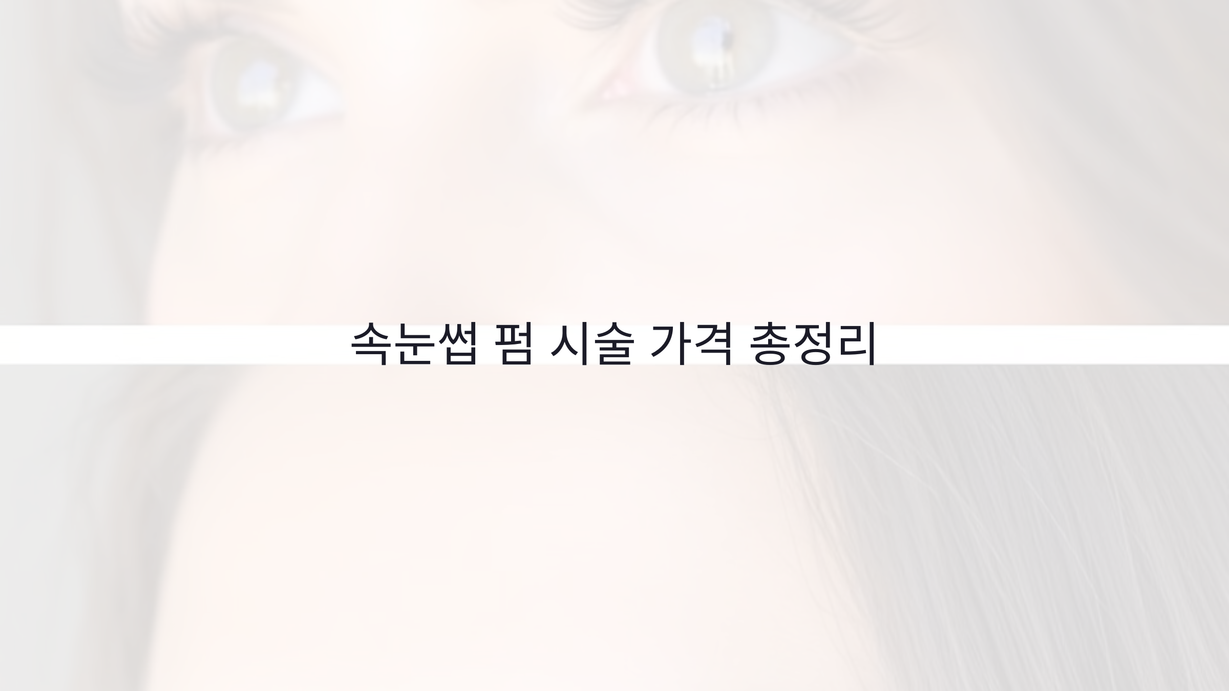 속눈썹 펌 시술 가격 총정리! 종류별 비용과 추천샵 리스트