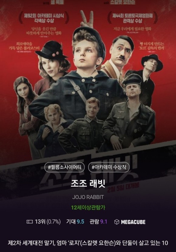 '조조 래빗' 영화