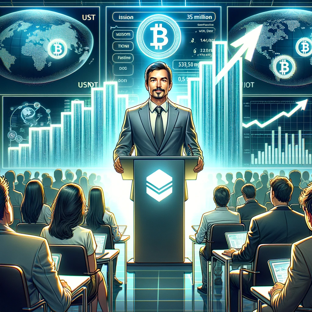테더 CEO: TON 체인에서 USDT 발행량이 3&#44;500만 개를 돌파했습니다.