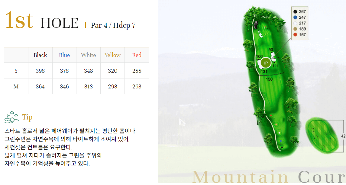타미우스 컨트리클럽 마운틴코스 1
