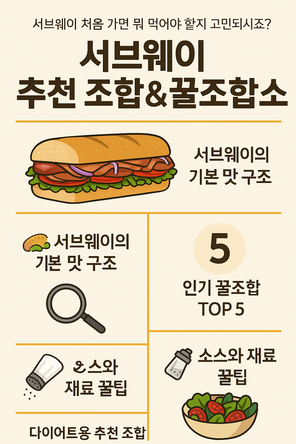 서브웨이 추천조합