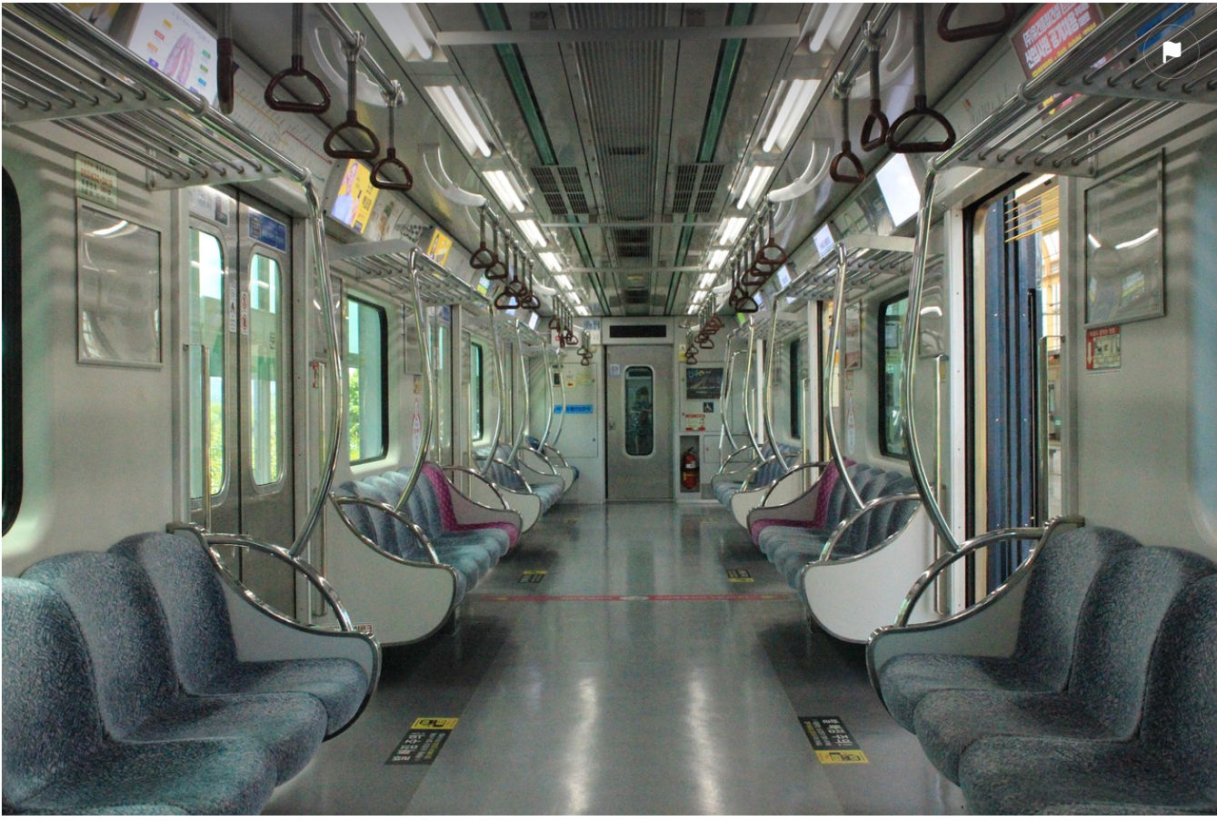대구지하철 객실의 모습