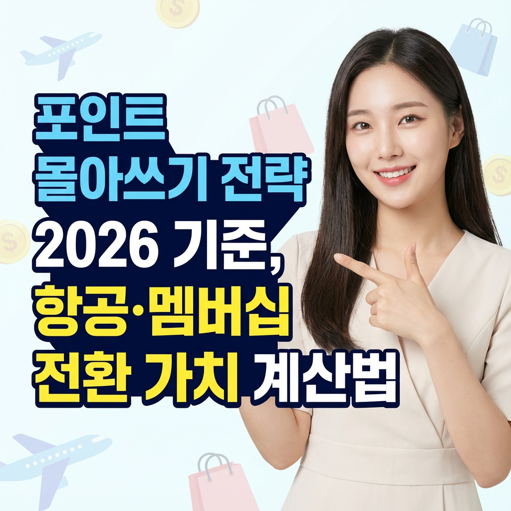 포인트 몰아쓰기 전략 2026 기준 | 항공·멤버십 전환 가치 계산법