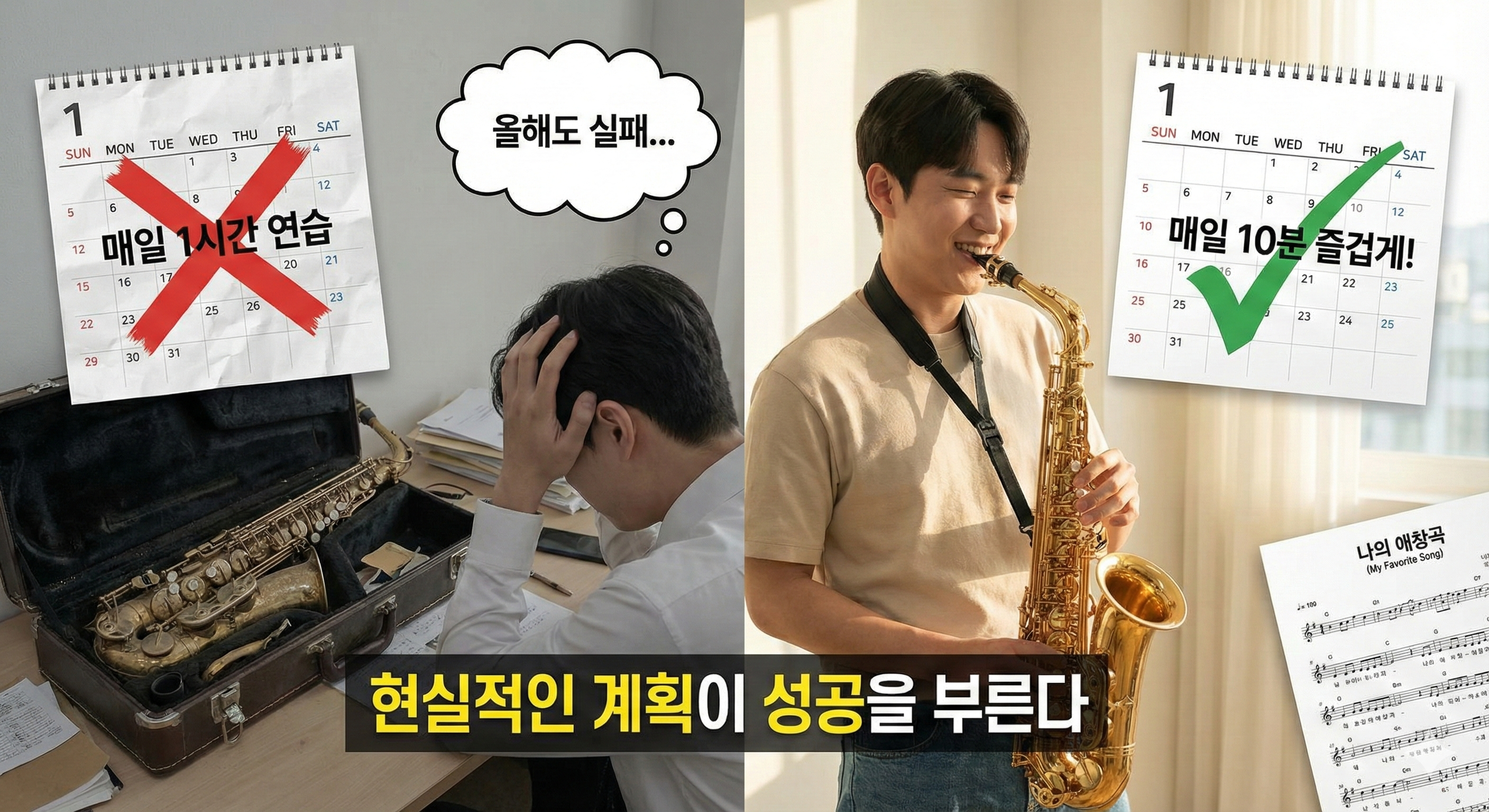 색소폰, 올해도 '작심삼일' 이었나요? 내년엔 실패 없는 현실적인 연습 계획 세우기 (주말 특집)
