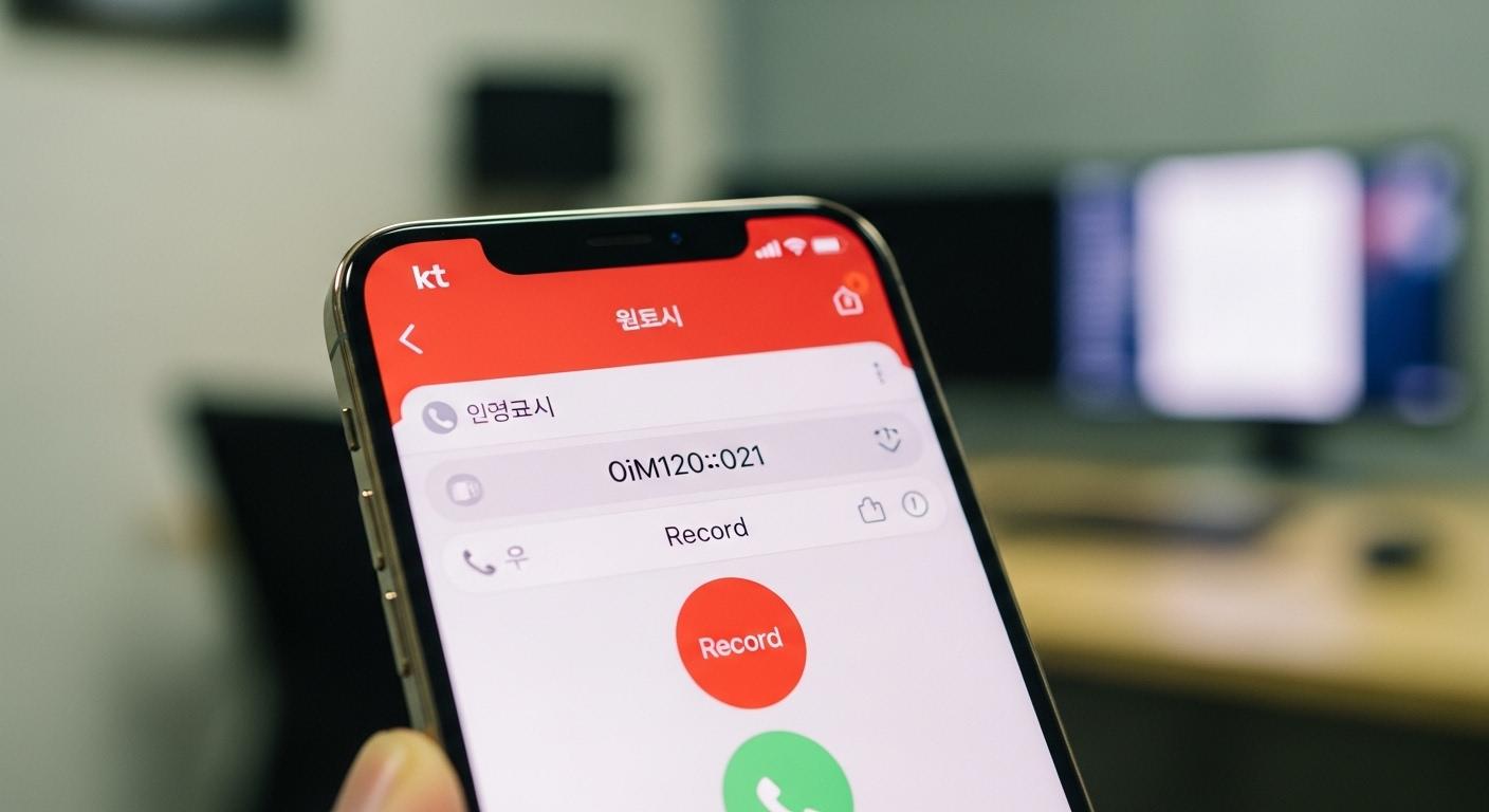 kt 아이폰 통화녹음 설정 방법