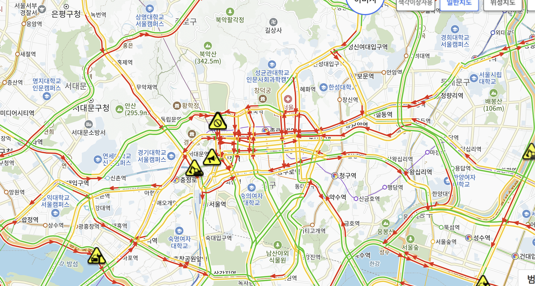 서울 도로 정체