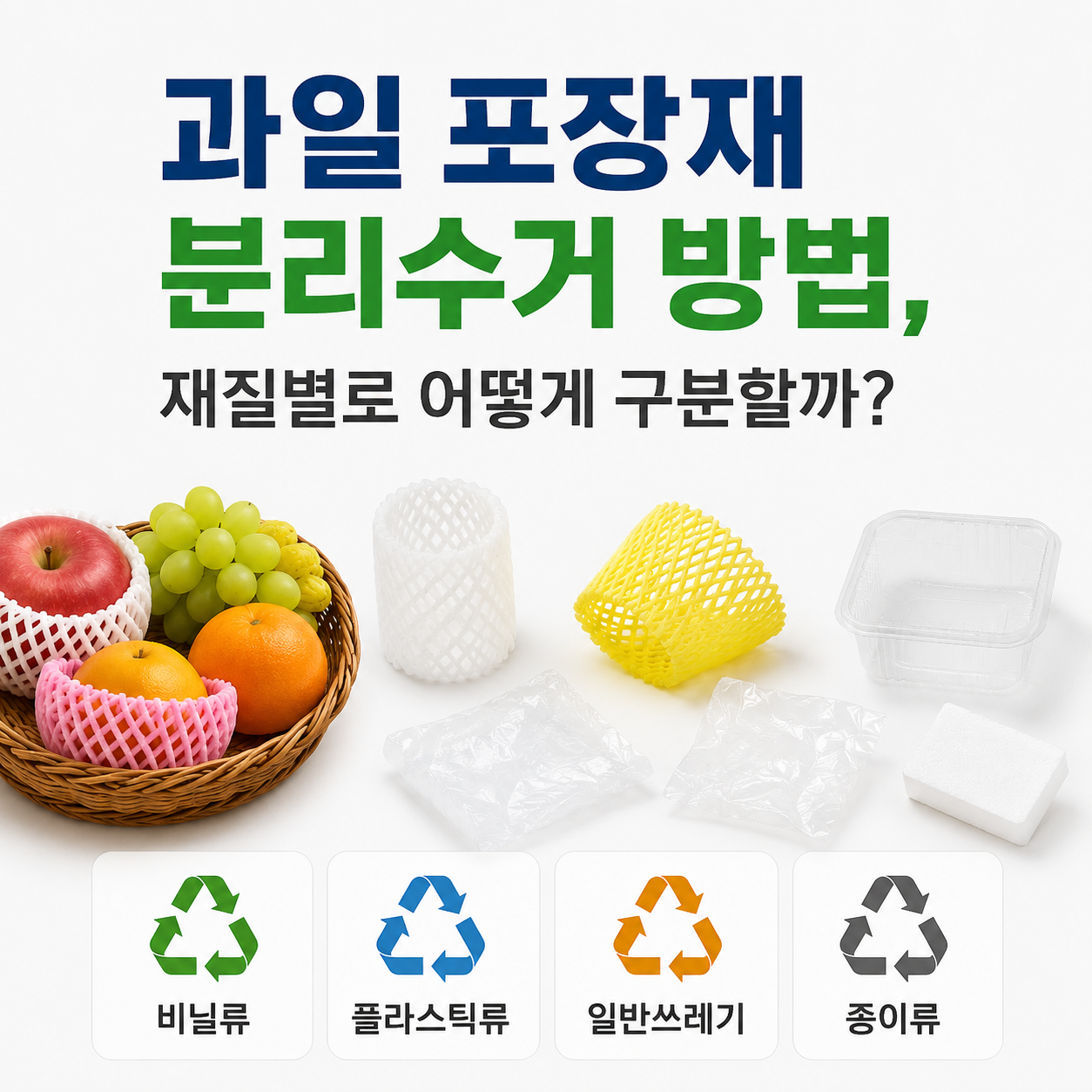 과일 포장재 분리수거 방법, 재질별로 어떻게 구분할까