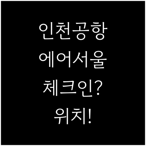 에어서울 인천공항 터미널과 체크인 카..
