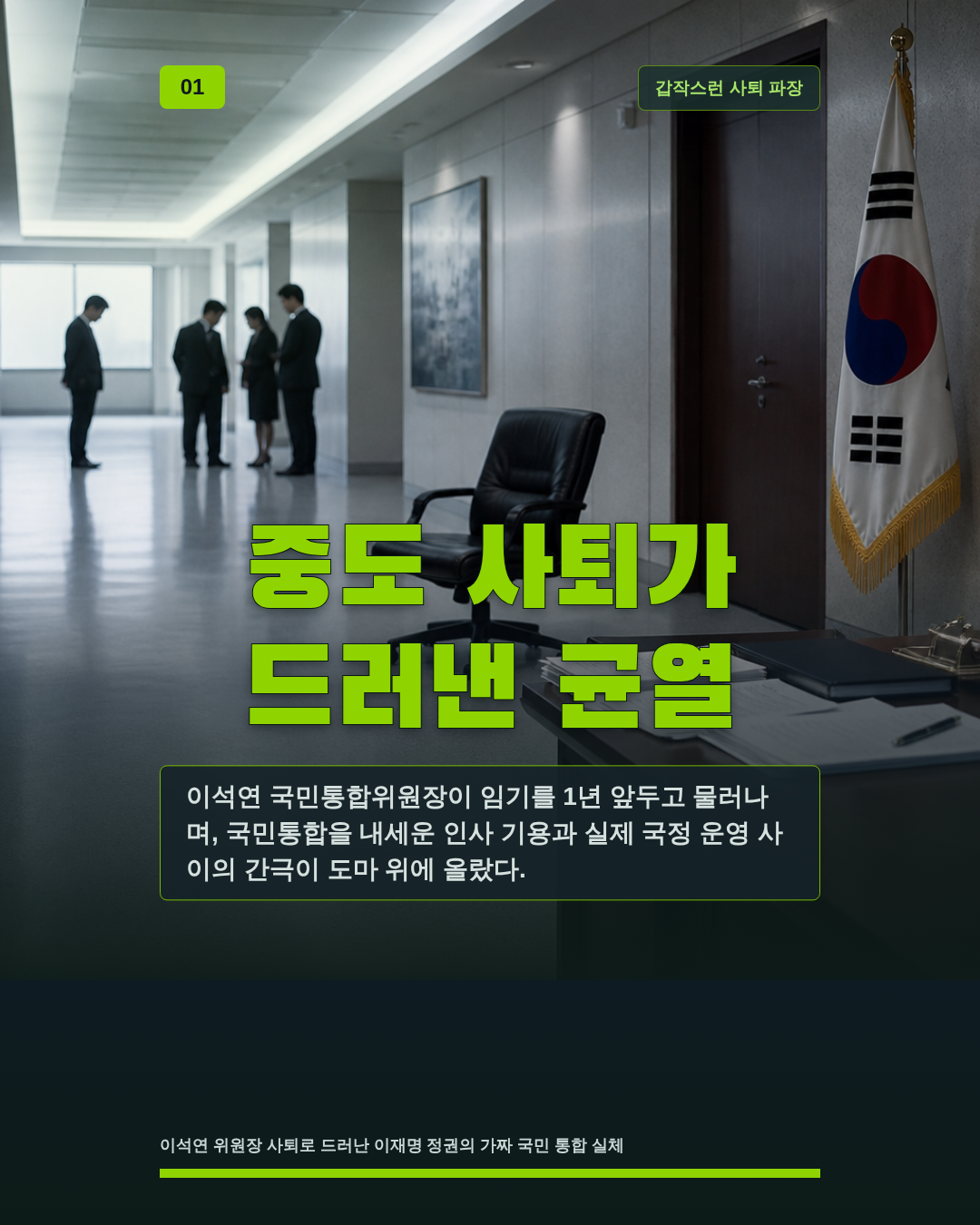 중도 사퇴가 드러낸 균열