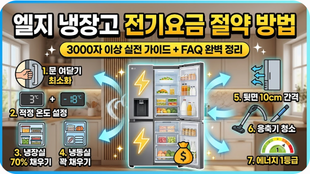 엘지 냉장고 전기요금 절약 방법
