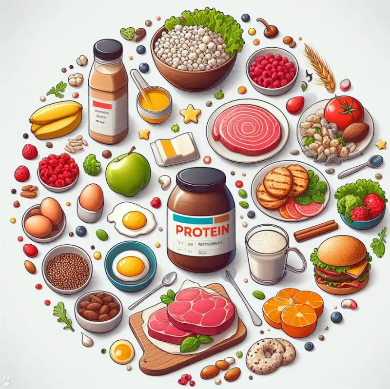 담백질-할럄이-많은-음식들의-모습