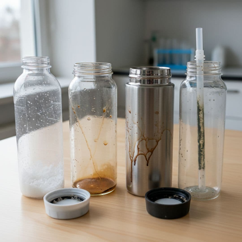 물병 세척, 좁은 입구 깨끗하게 씻는 방법