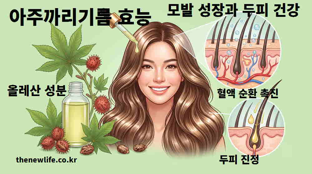 아주까리기름 효능 모발 성장 두피 건강