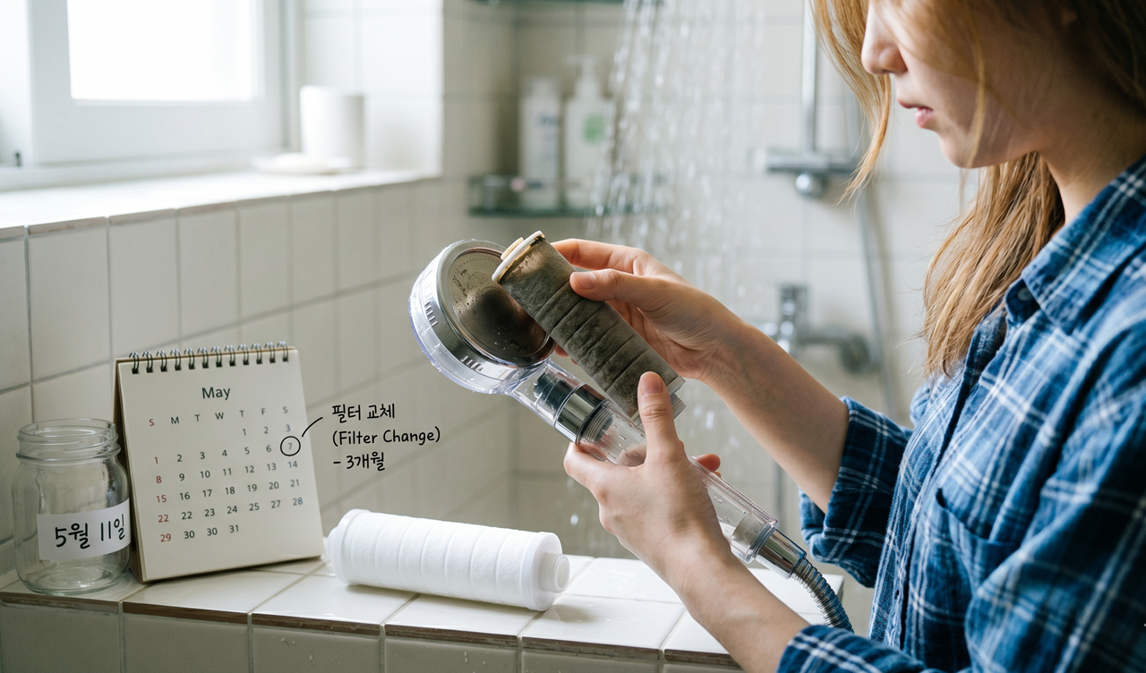 샤워기 필터 올바른 교체 주기 정보 (Correct shower filter replacement cycle)