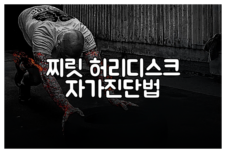 찌릿 허리디스크 자가진단법