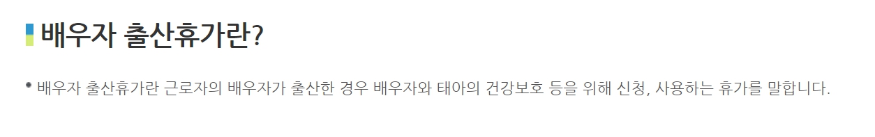 배우자 유급 출산휴가