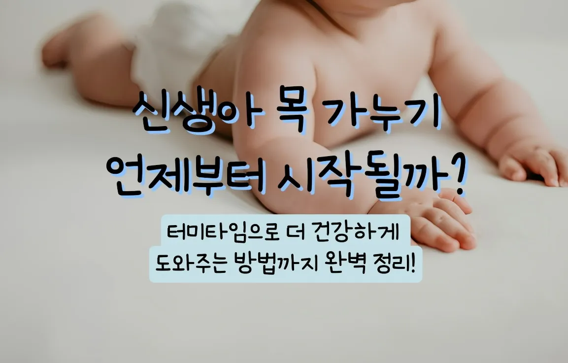 신생아 목가누는 시기 언제, 아기 목 가누기 몇 개월, 터미타임 시작 시기, 터미타임 효과, 신생아 터미타임 자세, 목 못가누는 아기 언제 병원, 신생아 목가누기 썸네일 이미지