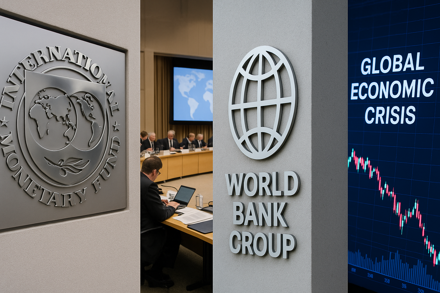 국제 금융 기구와 세계 경제 위기 관련 사진